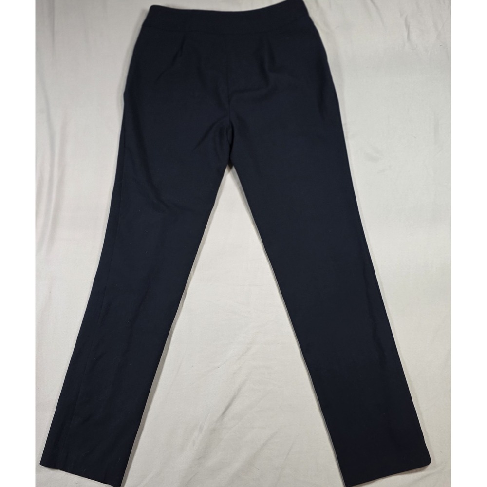 Calvin Klein Womens Sz2 Black Dress Pants Gold Zipper Accent Stretch - Picture 7 of 11